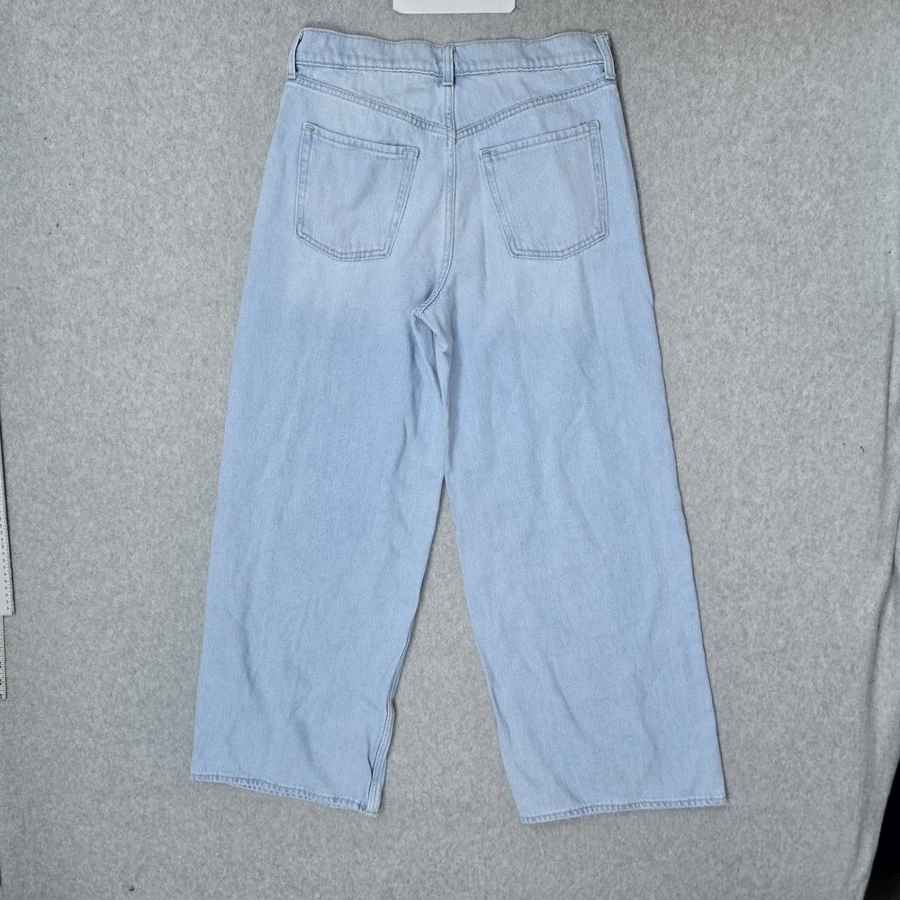 Old Navy Women Jeans 6 Light Blue Denim Wide-Leg High Rise Baggy‎ Y2K Grunge